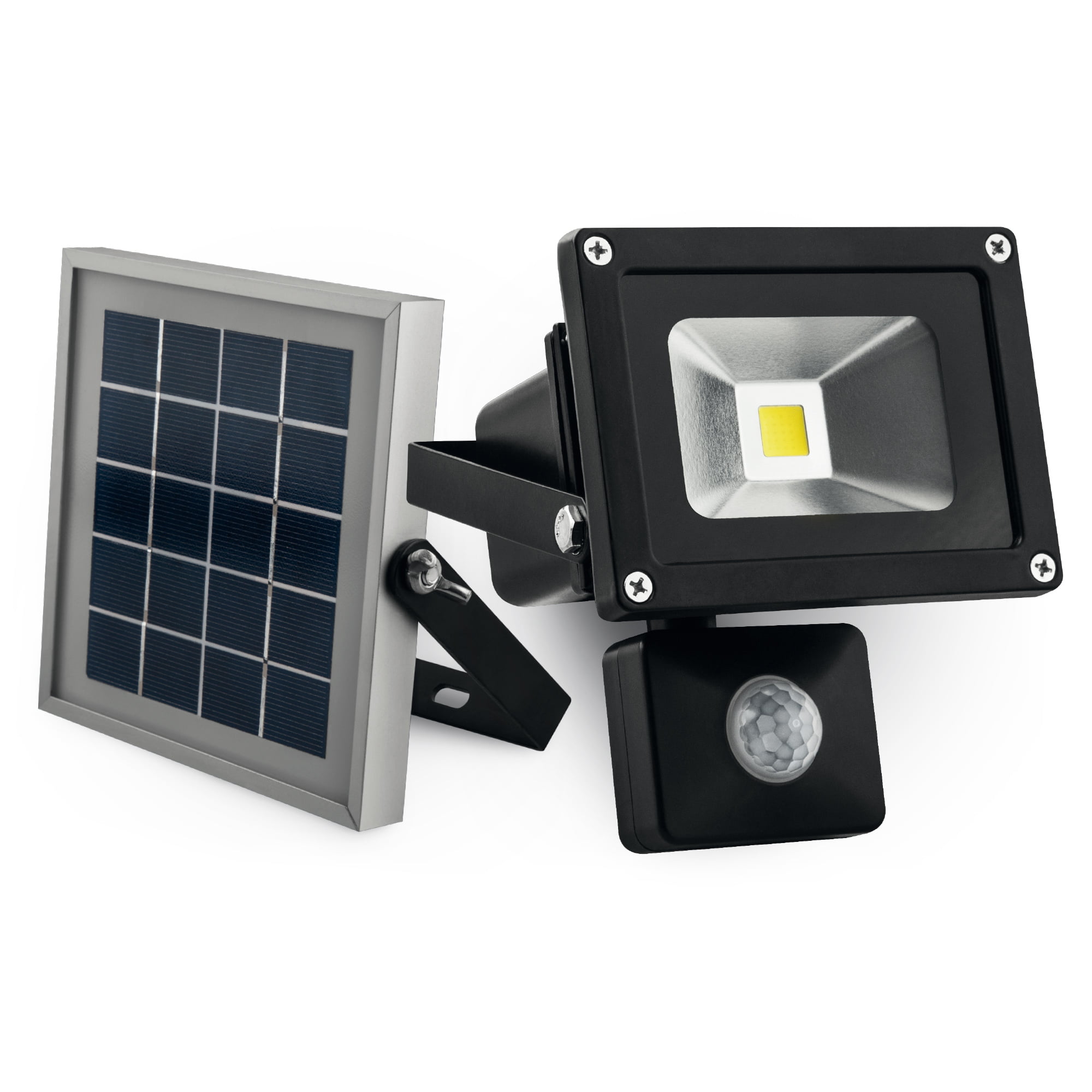 PROYECTOR LED MATEL SENSOR SOLAR NEGRO 10W FRÍA